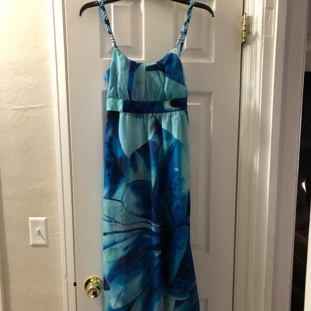 White House black market blue dress